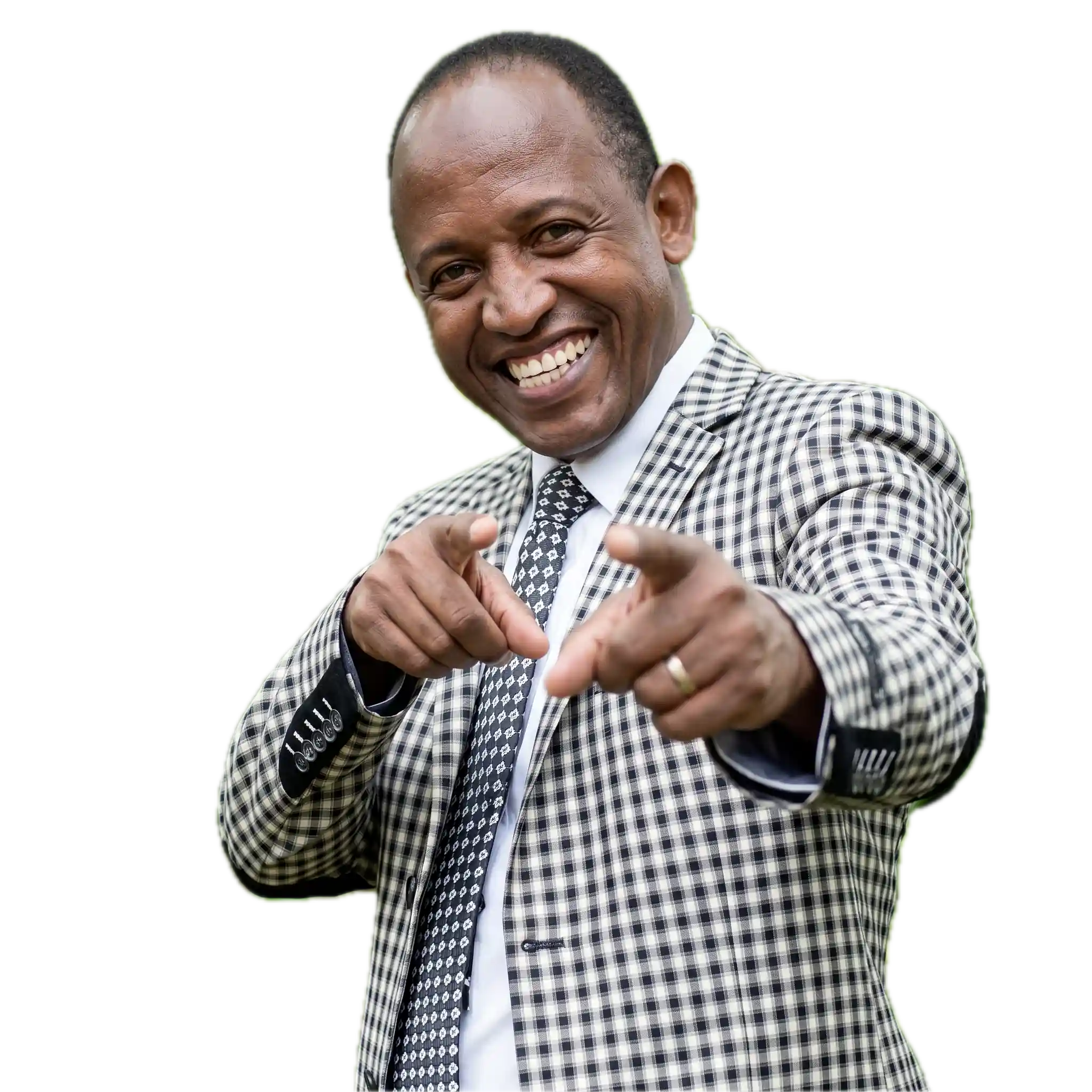 Peter Mwendwa Willy pointing